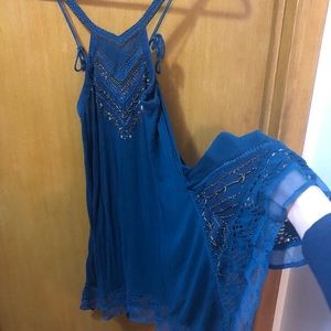 Free people beaded tie tank top